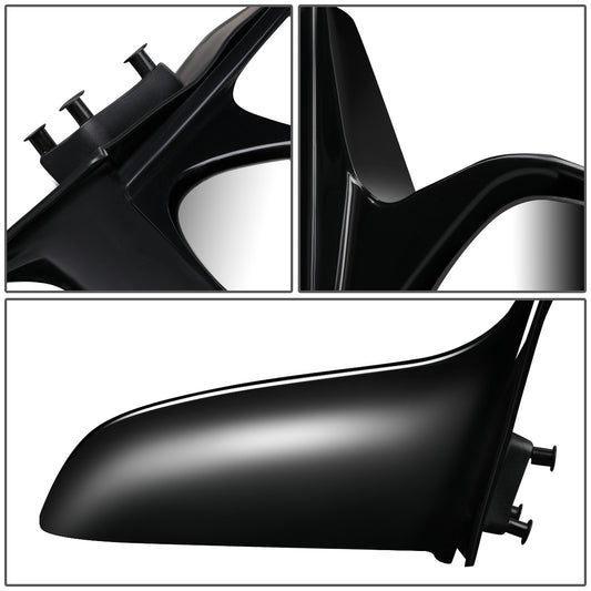 RETROVISOR MIRROR - OEM - 88-92 TOYOTA COROLLA - MANUAL - BLACK MATERIAL - RIGHT