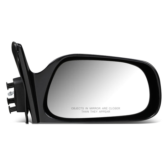 RETROVISOR MIRROR - OEM - 98-00 TOYOTA COROLLA - MANUAL - W/ LEVER - BLACK MATERIAL - RIGHT