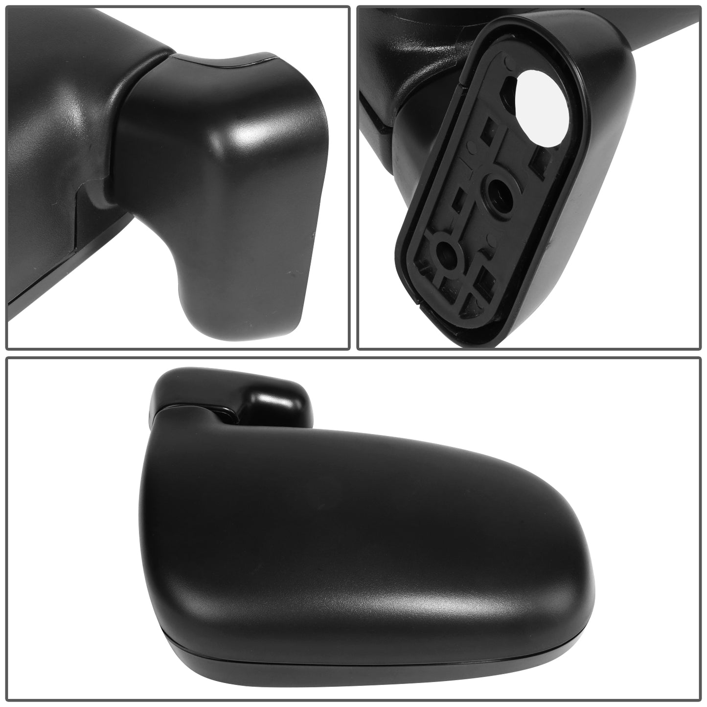 RETROVISOR MIRROR - OEM - 91-93 TOYOTA PREVIA - MANUAL - TEXTURED - BLACK - RIGHT