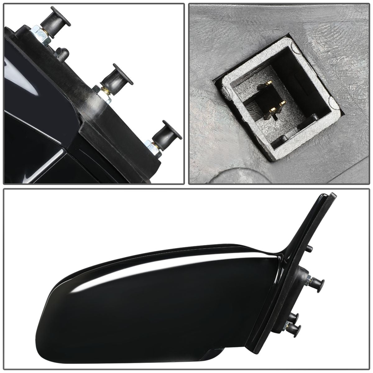 RETROVISOR MIRROR - OEM - 02-06 TOYOTA CAMRY - POWERED - PAINTABLE - BLACK - RIGHT