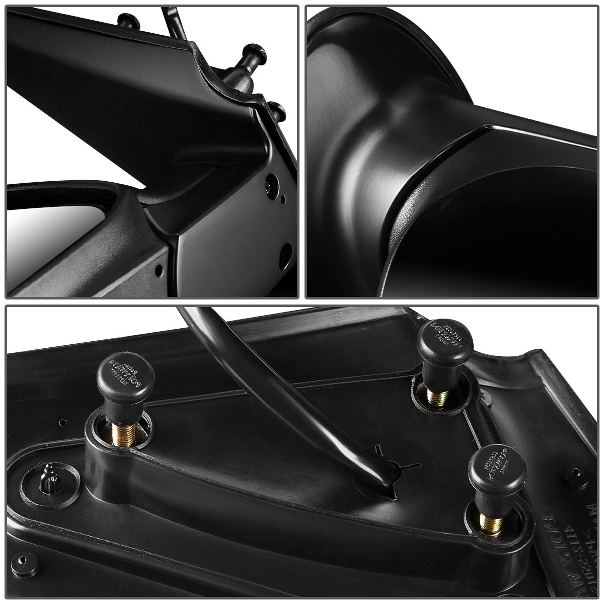 RETROVISOR MIRROR - OEM - 04-06 TOYOTA TUNDRA CREW CAB / 01-07 TOYOTA SEQUOIA - POWER MIRROR ADJUSTMENT - W/O HEATED - TEXTURED/ CAP PAINTABLE - BLACK - RIGHT