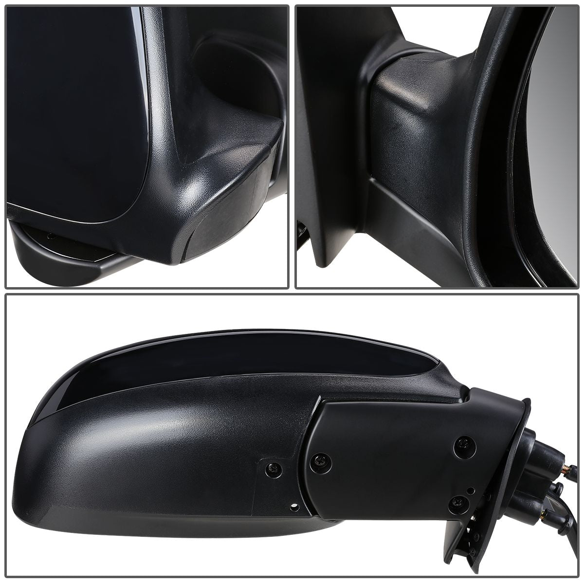 RETROVISOR MIRROR - OEM - 00-06 TOYOTA TUNDRA NON CREW CAB - POWER MIRROR ADJUSTMENT - HEATED - PAINTABLE - BLACK - RIGHT