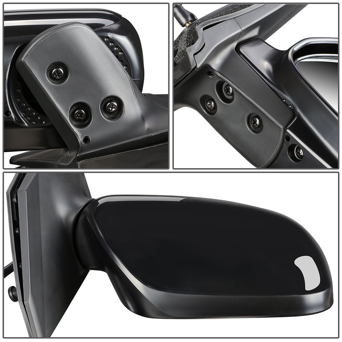 RETROVISOR MIRROR - OEM - 01-03 TOYOTA PRIUS - POWERED - PAINTABLE - BLACK - RIGHT