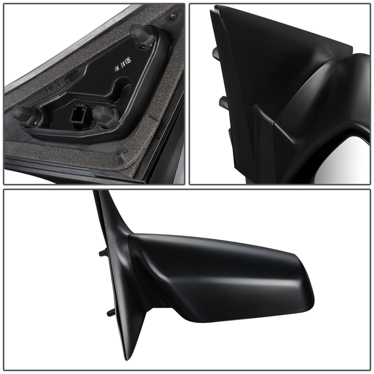 RETROVISOR MIRROR - OEM - 07-11 TOYOTA CAMRY - POWERED - HEATED - BLACK MATERIAL - RIGHT