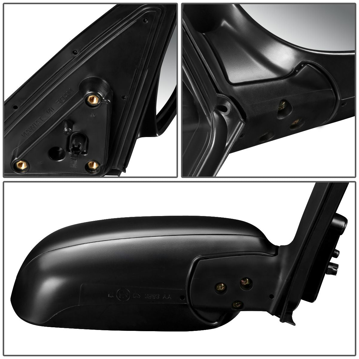 RETROVISOR MIRROR - OEM - 01-05 TOYOTA RAV4 - MANUAL - TEXTURED - BLACK - RIGHT