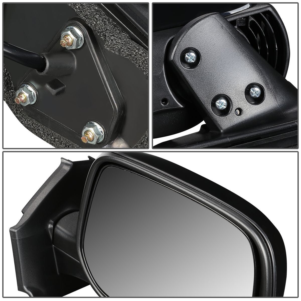 RETROVISOR MIRROR - OEM - 06-11 TOYOTA YARIS HATCHBACK - POWERED - TEXTURED - BLACK - RIGHT