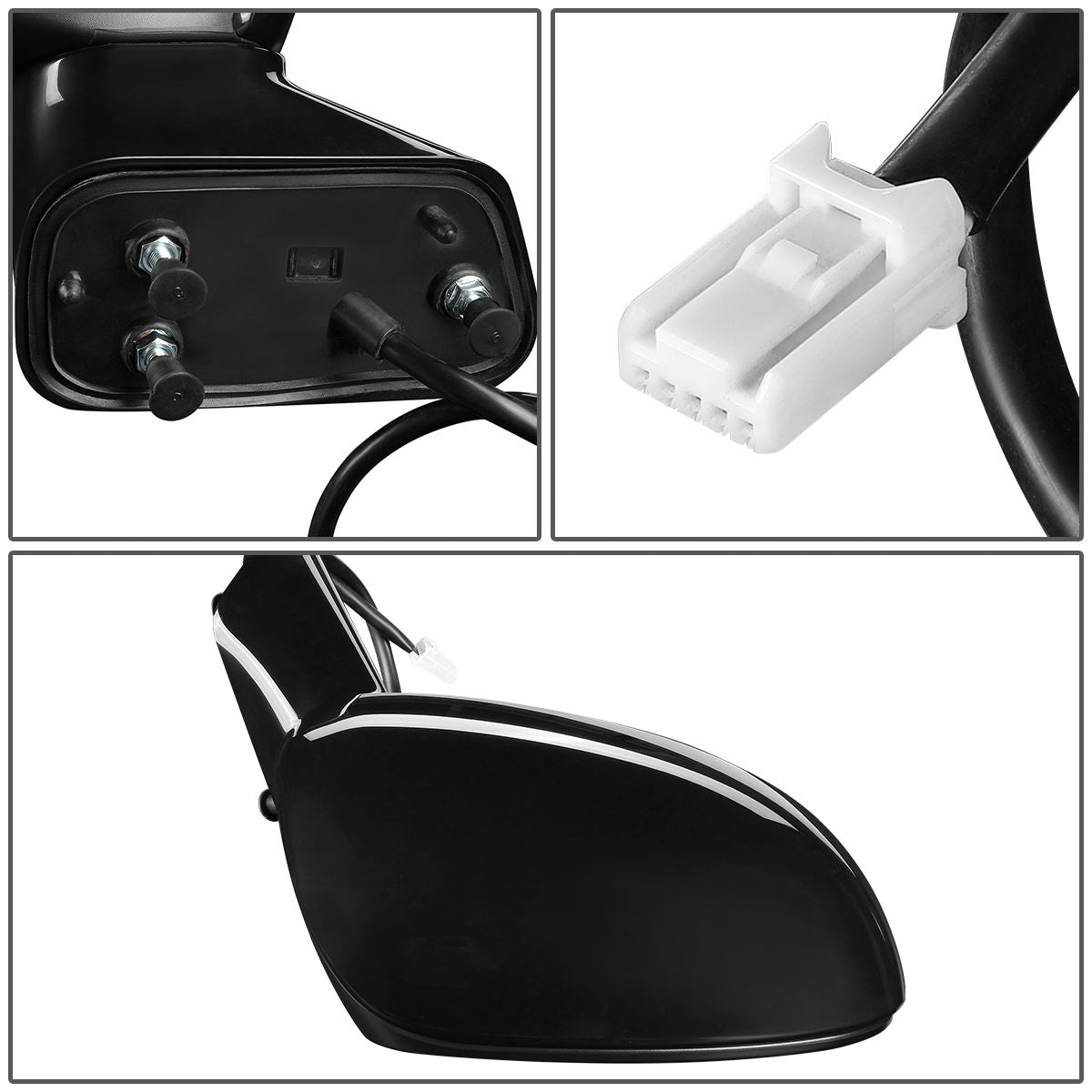 RETROVISOR MIRROR - OEM - 09-12 TOYOTA VENZA - POWERED - HEATED - PAINTABLE - BLACK - RIGHT