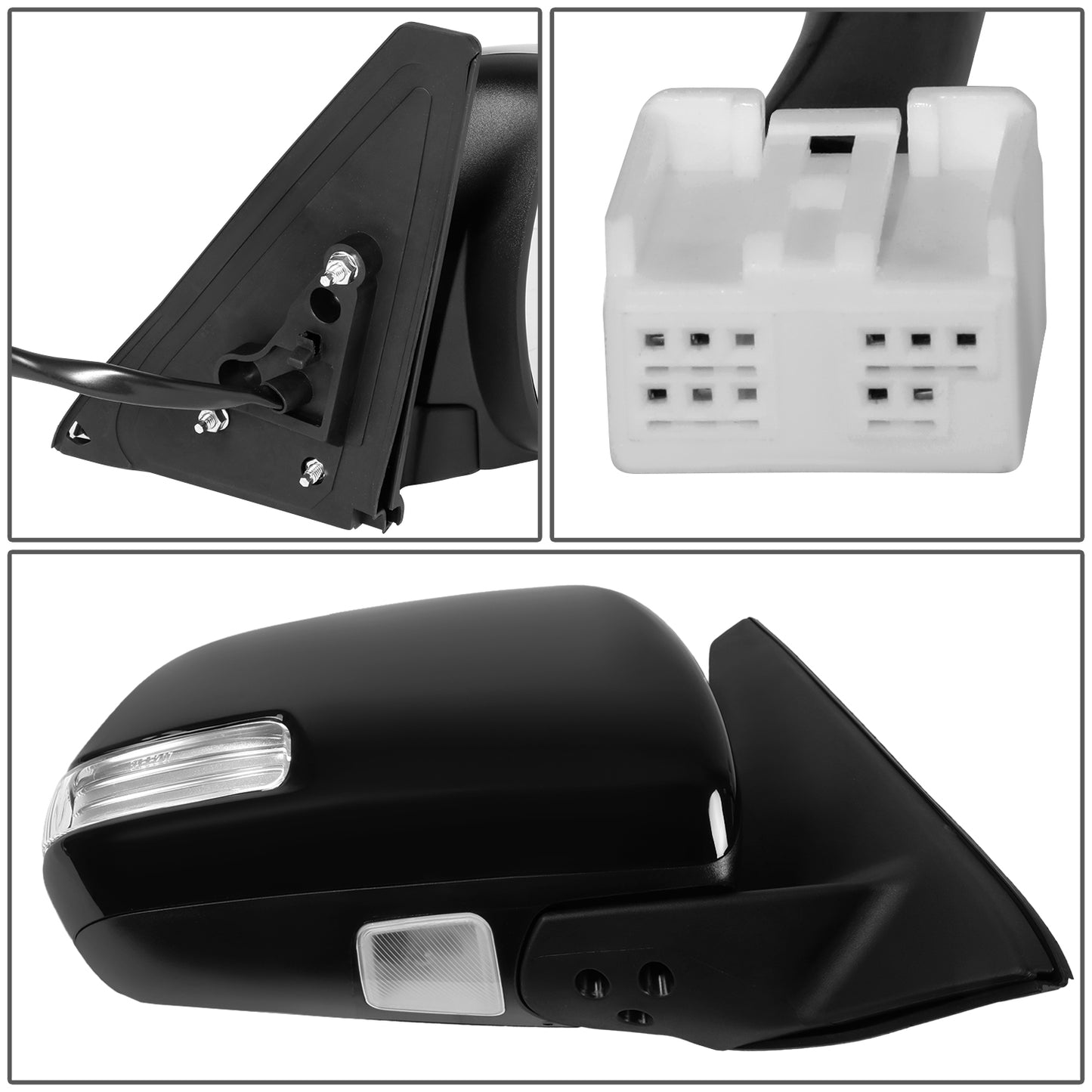 RETROVISOR MIRROR - OE STYLE - TOYOTA 4RUNNER 10-13 - WITH POWER WITH HEATED WITH SIGNAL - PASSENGER SIDE - PAINT TO MATCH - BLACK