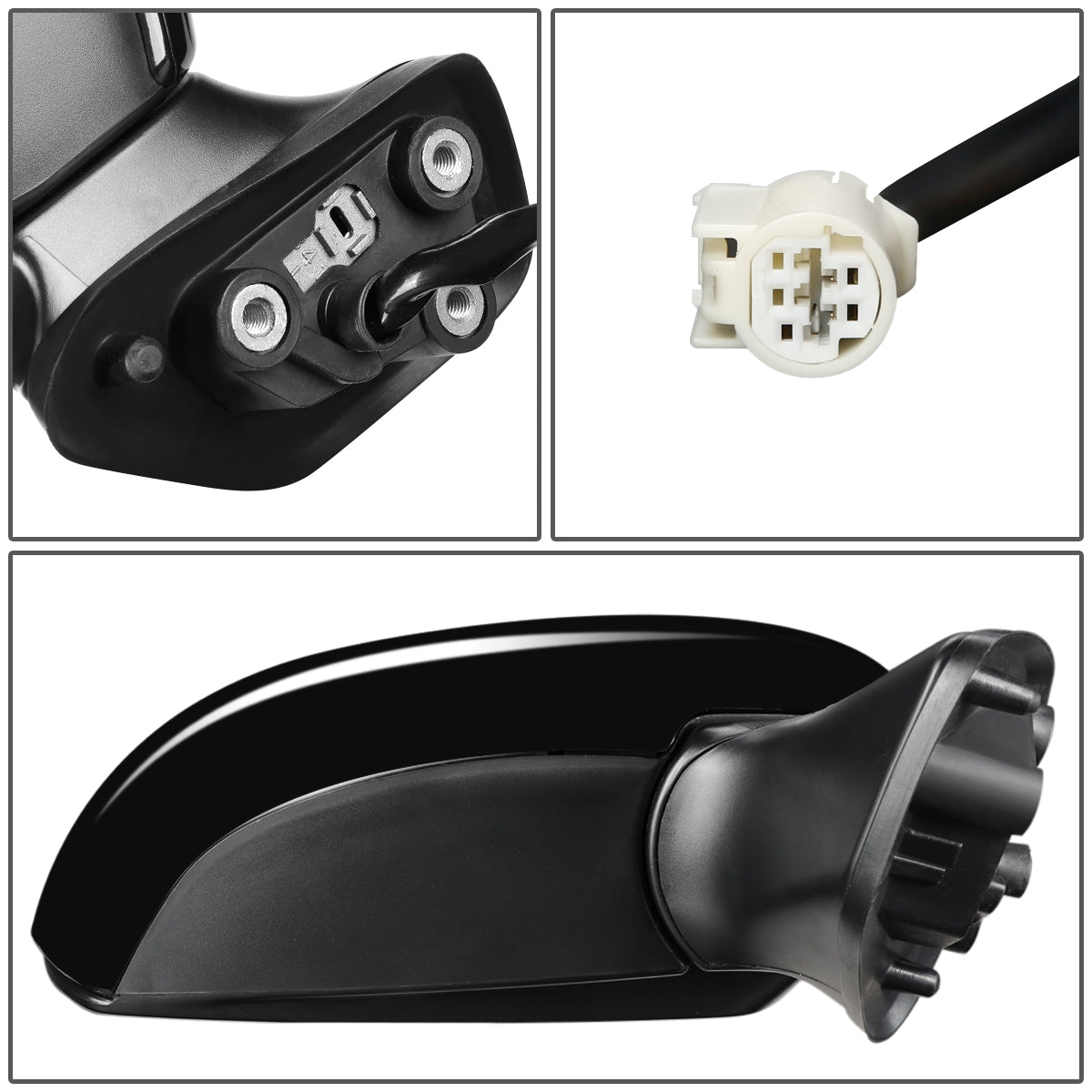 RETROVISOR MIRROR - OEM - 10-15 TOYOTA PRIUS / 14-15 TOYOTA PRIUS PLUG-IN - POWERED - TEXTURED - RIGHT - BLACK