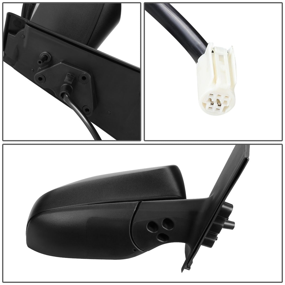 RETROVISOR MIRROR - OEM - 12-14 TOYOTA YARIS HATCHBACK - POWERED - TEXTURED - RIGHT - BLACK