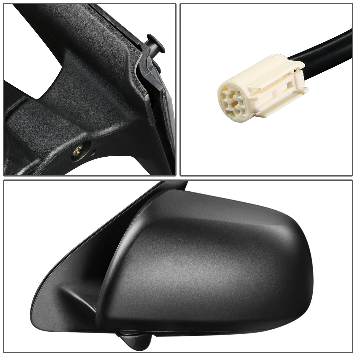 RETROVISOR MIRROR - OEM - 12-15 TOYOTA TACOMA - POWER MIRROR ADJUSTMENT - FOLDING - W/O HEAT - TEXTURED - RIGHT - BLACK