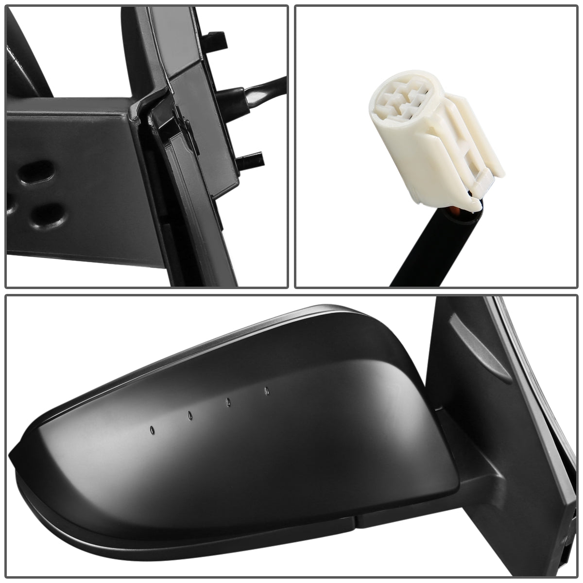 RETROVISOR MIRROR - OEM - 13-15 TOYOTA RAV4 - POWERED - TEXTURED - RIGHT - BLACK