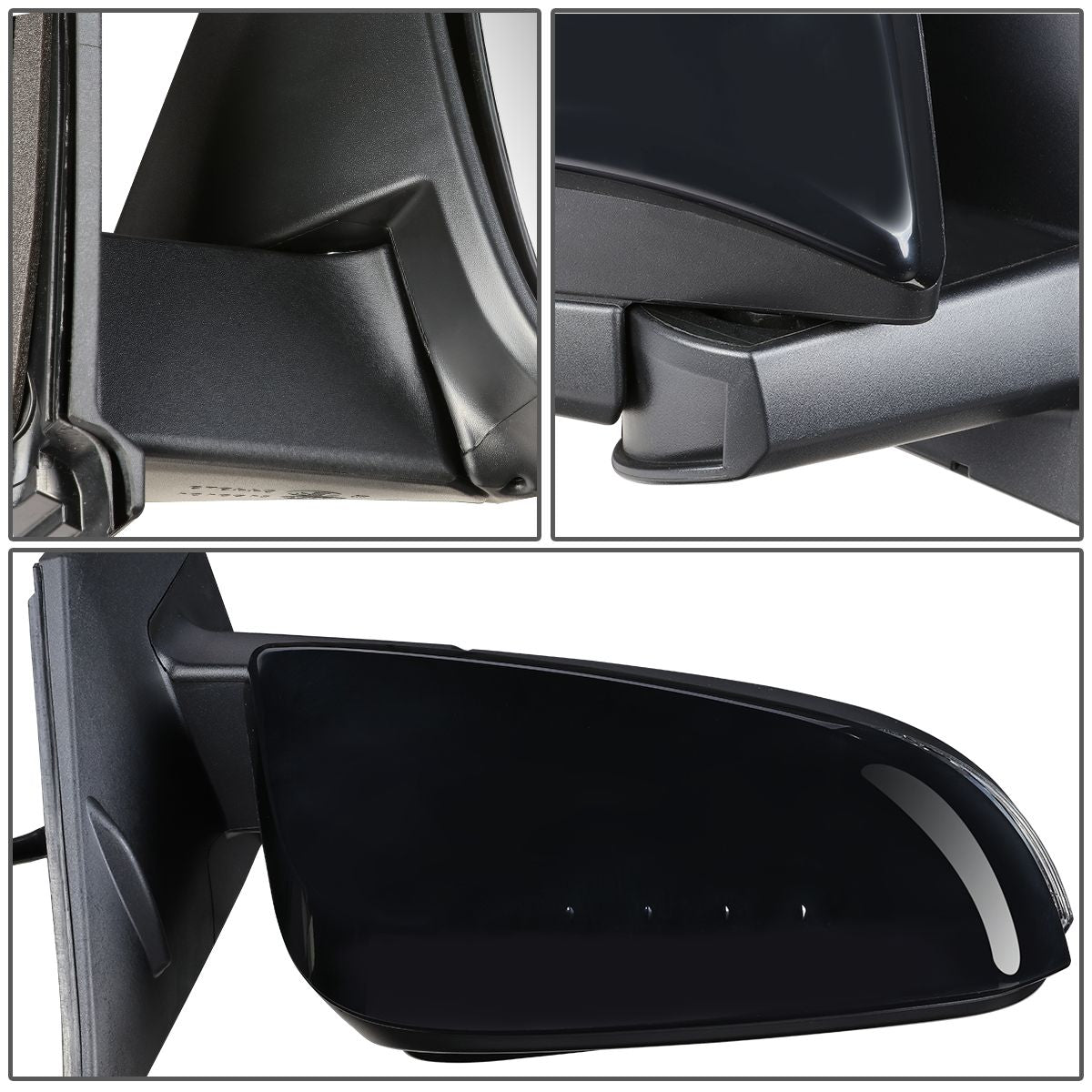 RETROVISOR MIRROR - OEM - 13-15 TOYOTA RAV4 - POWERED - HEATED - TEXTURED - RIGHT - BLACK