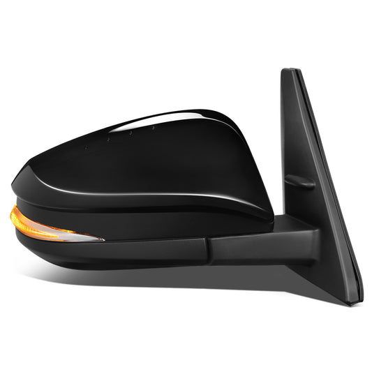 RETROVISOR MIRROR - OEM - 13-15 TOYOTA RAV4 - POWERED - HEATED - FOLDING - W/ SIGNAL LIGHT - W/ PUDDLE LIGHT - RIGHT - BLACK MATERIAL