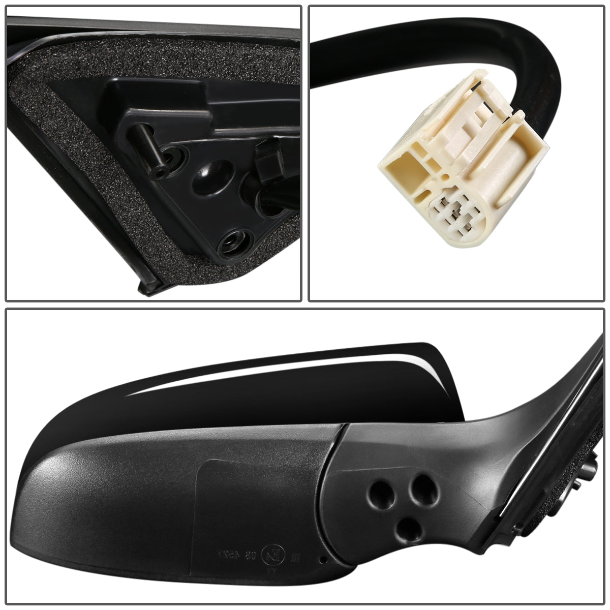 RETROVISOR MIRROR - OEM - 15-17 TOYOTA CAMRY - POWERED - HEATED - PAINTABLE - RIGHT - BLACK