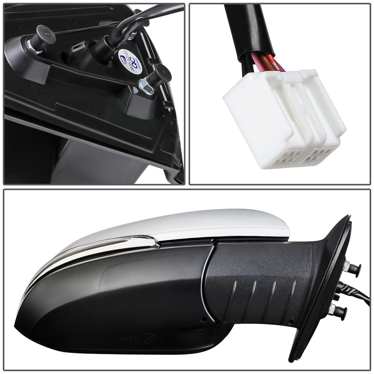 RETROVISOR MIRROR - OEM - 16-17 TOYOTA TACOMA - POWER MIRROR ADJUSTMENT - HEATED - W/ SIGNAL LIGHT - FOLDING - W/O PUDDLE LIGHT - ONLY FITS VEHICLES W/ MATCHING FUNCTIONS AS MIRROR - RIGHT - BLACK / CHROME COVER