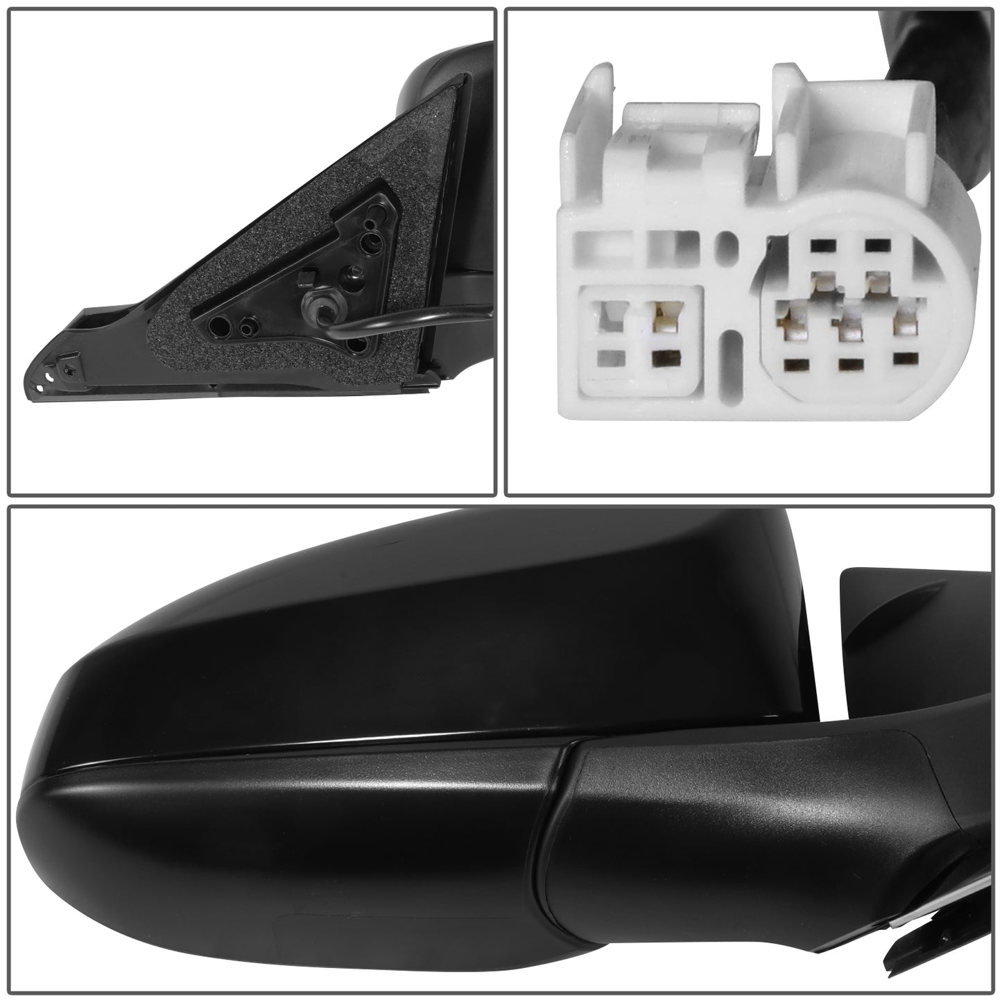 RETROVISOR MIRROR - OE STYLE - TOYOTA CAMRY 15 - WITH POWER WITH HEATED GLASS WITH BLIND SPOT - PASSENGER SIDE - PAINT TO MATCH - BLACK