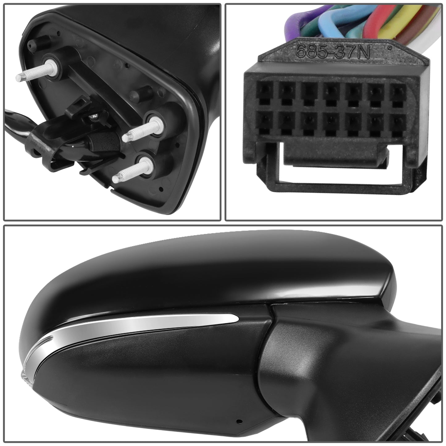 RETROVISOR MIRROR - TOYOTA AVALON 2019-2022 - WITH POWER WITH HEATED GLASS WITH SIGNAL WITH MEMORY WITH BLIND SPOT - OE STYLE - PASSENGER RIGHT SIDE