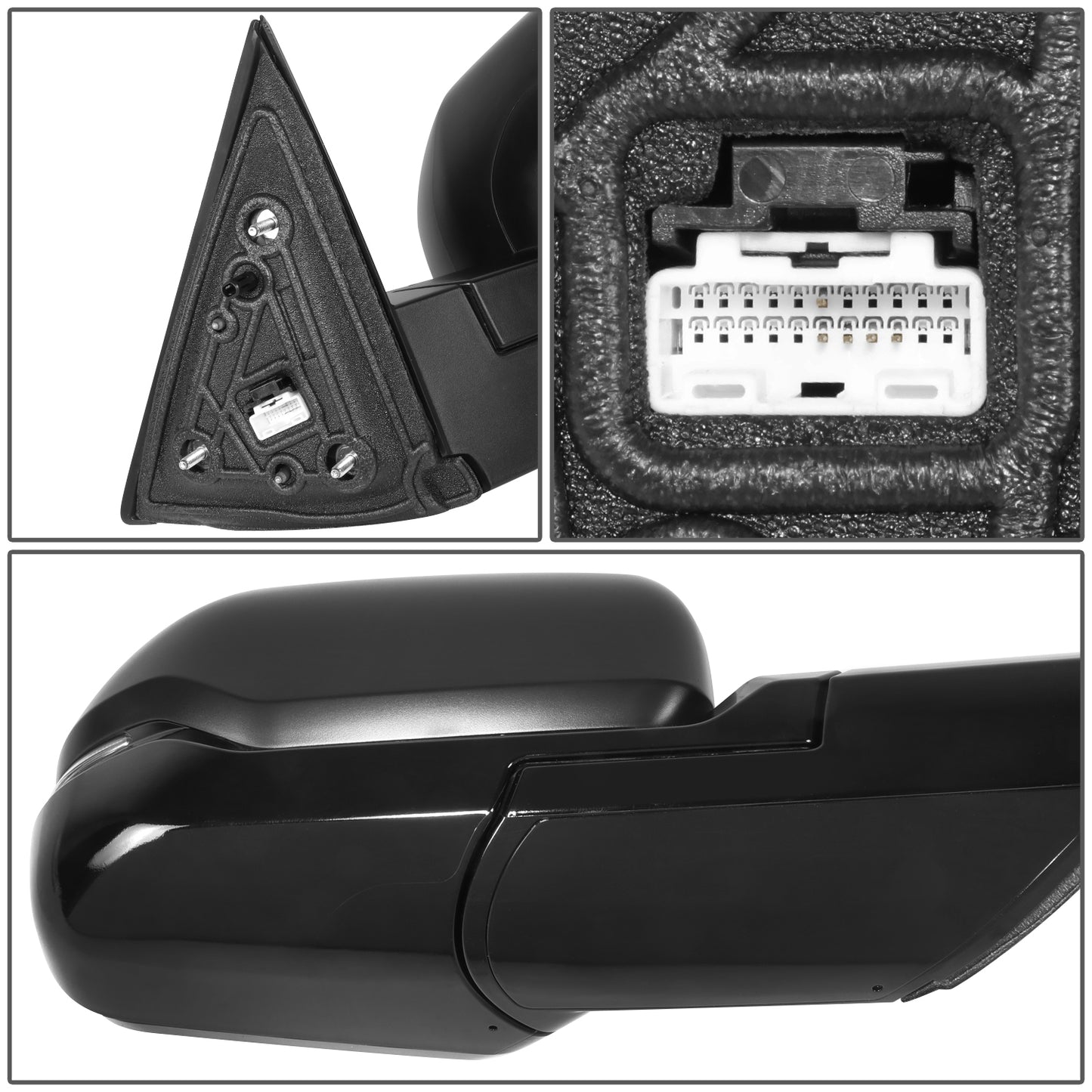 RETROVISOR MIRROR - OE STYLE - TOYOTA TUNDRA 22-24 - WITH POWER WITH HEATED - PASSENGER SIDE - PAINT TO MATCH - BLACK