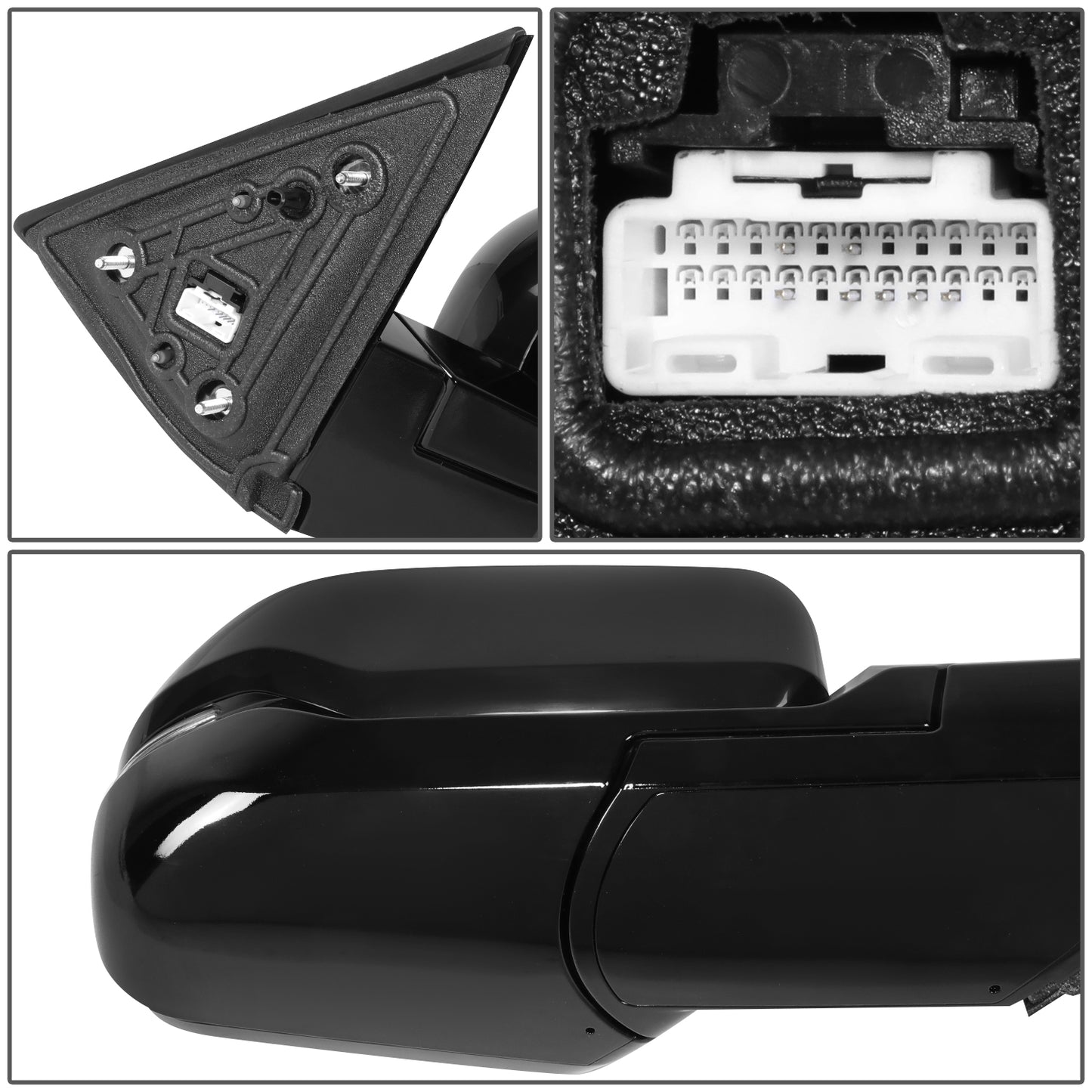 RETROVISOR MIRROR - OE STYLE - TOYOTA TUNDRA 22-24 - WITH POWER WITH HEATED WITH SIGNAL WITH BLIND SPOT - PASSENGER SIDE - PAINT TO MATCH - BLACK