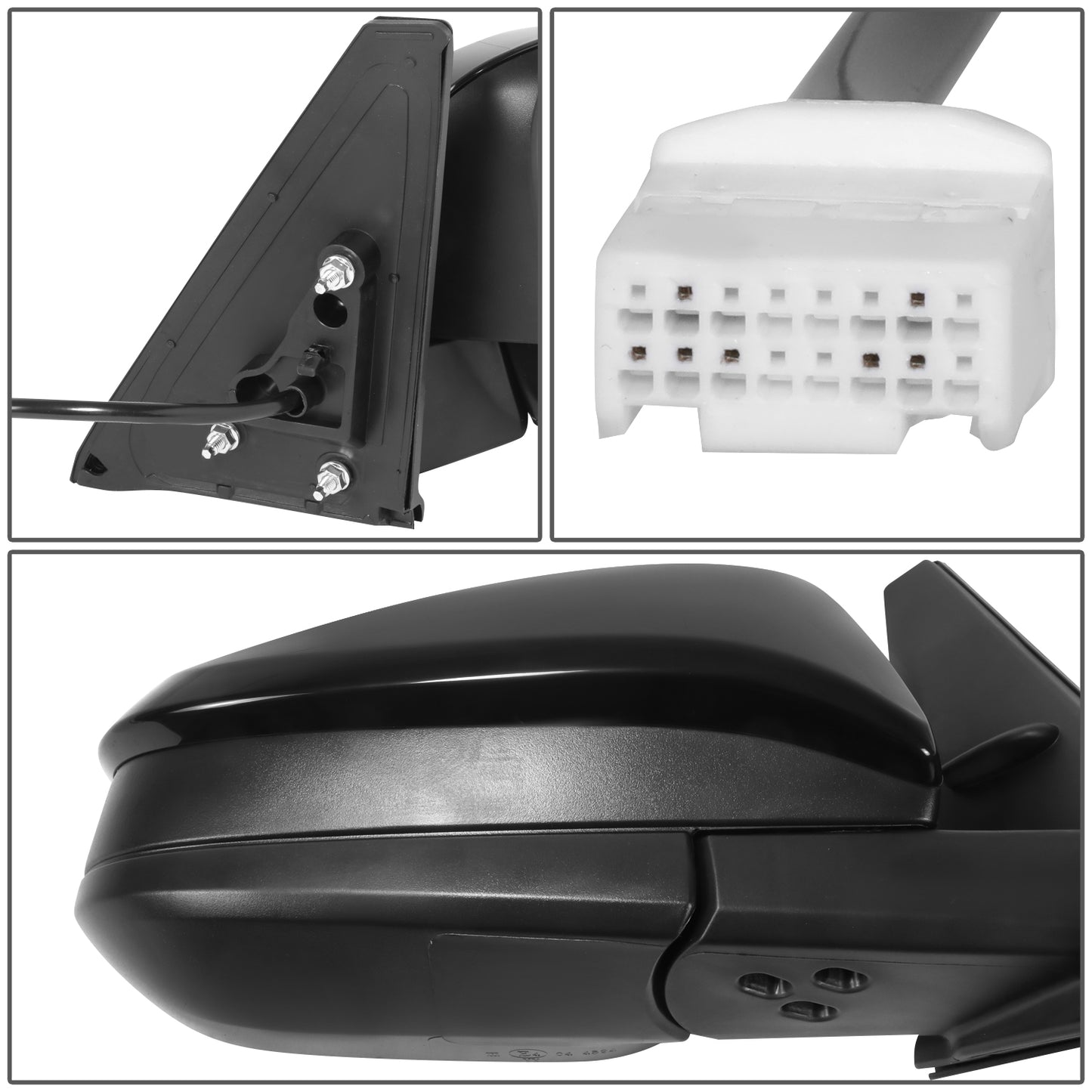 RETROVISOR MIRROR - OE STYLE - TOYOTA 4RUNNER 14-24 - WITH POWER WITH HEATED WITH BLIND SPOT - PASSENGER SIDE - PAINT TO MATCH - BLACK