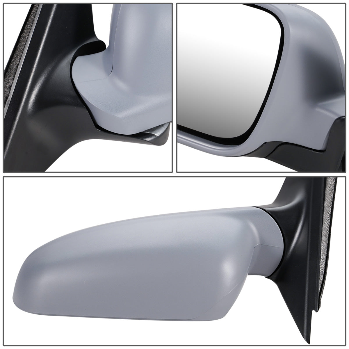 RETROVISOR MIRROR - OEM - 97-99 VOLKSWAGEN PASSAT - POWERED - HEATED - FOLDING - LEFT - GRAY