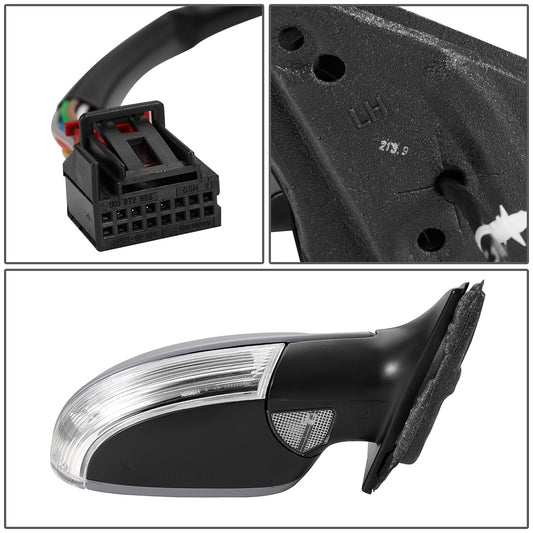 RETROVISOR MIRROR - OEM - 05-10 VOLKSWAGEN JETTA - POWERED - HEATED - W/ SIGNAL LIGHT - W/ PUDDLE LIGHT - FOLDING - RIGHT - GRAY