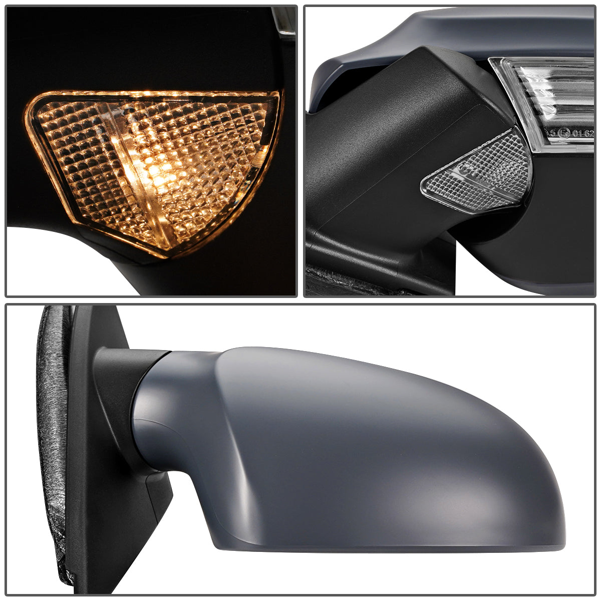 RETROVISOR MIRROR - OEM - 05-10 VOLKSWAGEN PASSAT - POWERED - HEATED - W/ SIGNAL LIGHT - W/ MEMORY - W/ PUDDLE LIGHT - FOLDING - RIGHT - GRAY