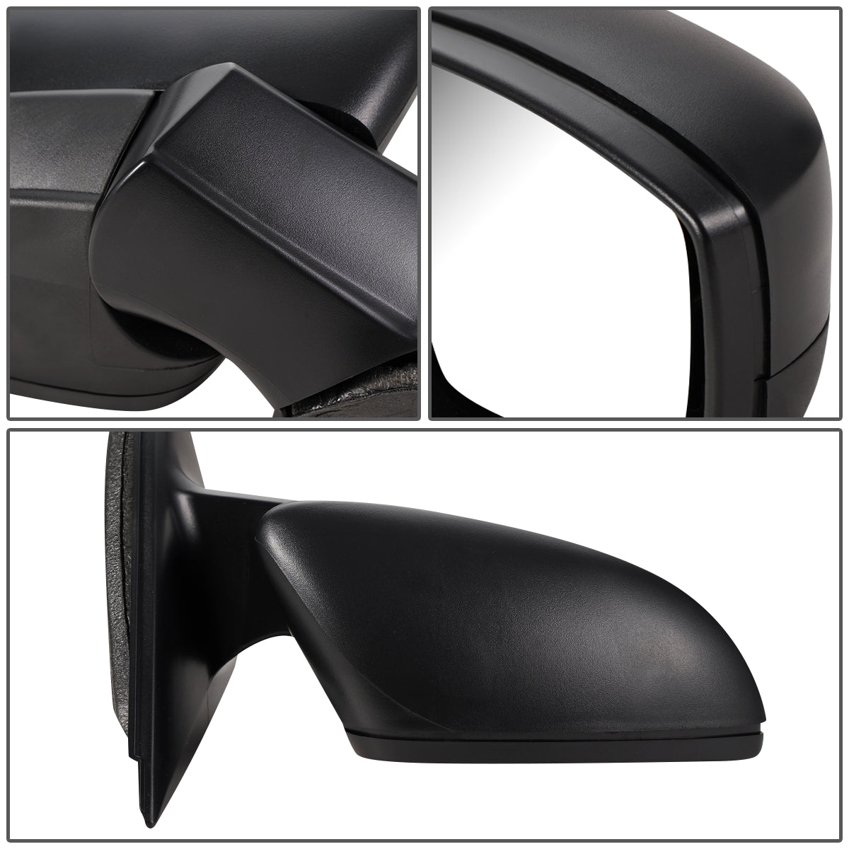 RETROVISOR MIRROR - OEM - 11-18 VOLKSWAGEN JETTA - POWERED - HEATED - FOLDING - TEXTURED - RIGHT - BLACK