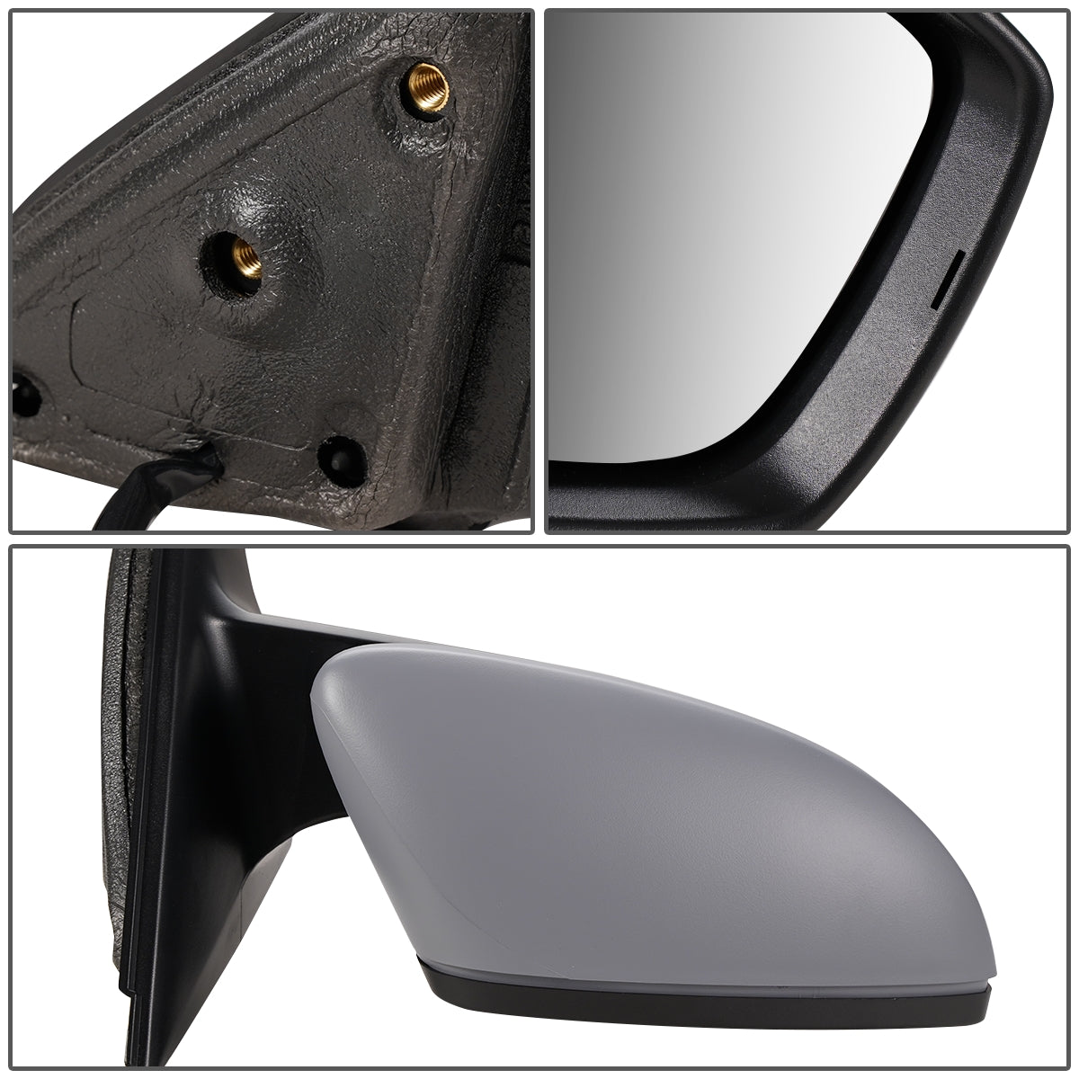 RETROVISOR MIRROR - OEM - 11-18 VOLKSWAGEN JETTA - POWERED - HEATED - FOLDING - RIGHT - GRAY