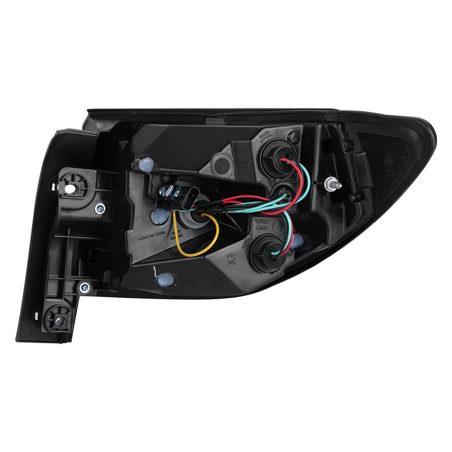 FAROS TRASEROS OE STYLE - 13-17 CHEVY TRAVERSE - OUTER - 7440 TURN SIGNAL / 7443 BRAKE / 7443 TAIL LAMP - CHROME HOUSING - LEFT