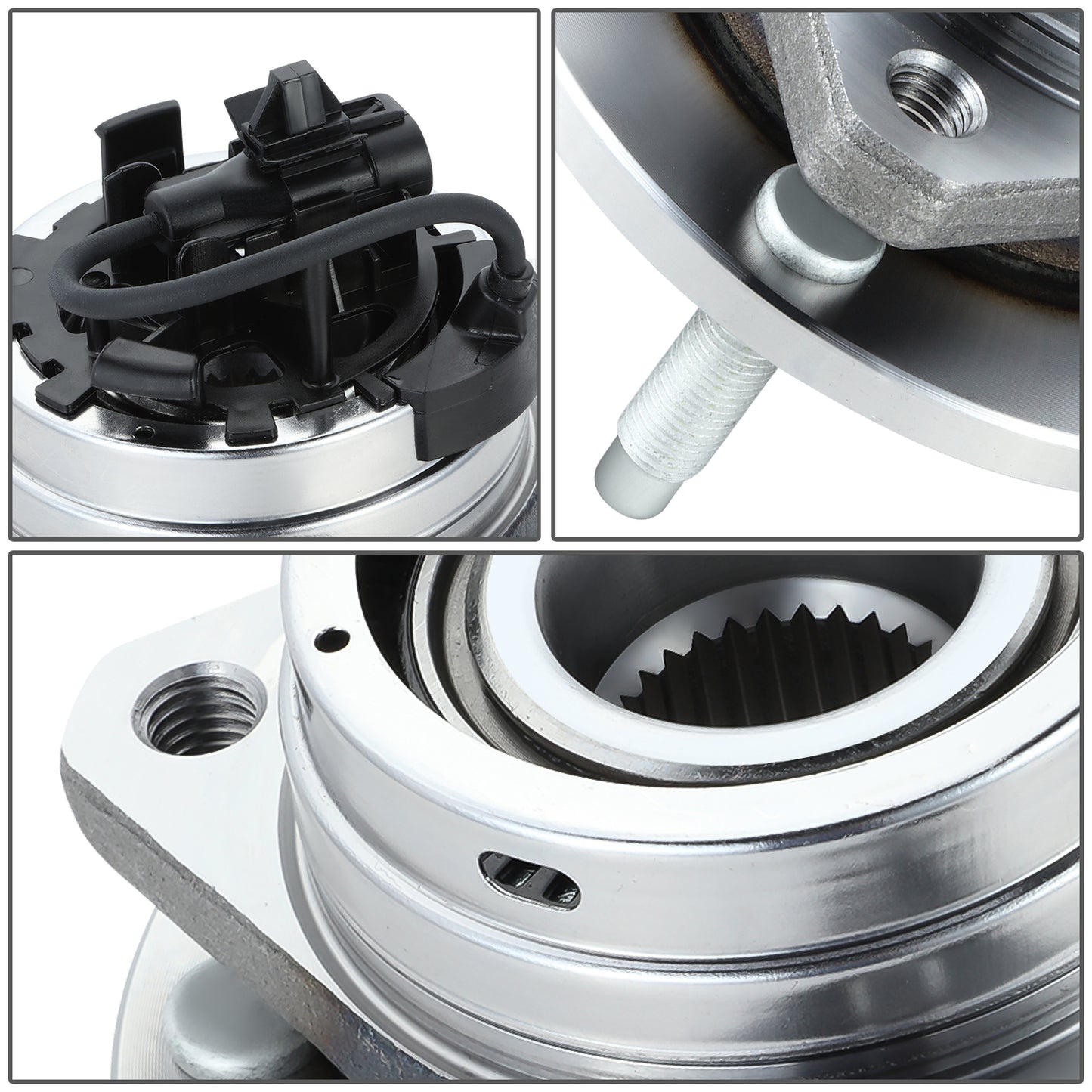 MASA DE RUEDA WHEEL HUBS & BEARINGS - 2008-2010 CHEVROLET COBALT / 2008-2010 CHEVROLET HHR / 2004-2012 CHEVROLET MALIBU / 2005-2010 PONTIAC G6 / 2007-2009 SATURN AURA - WITH ABS SENSOR