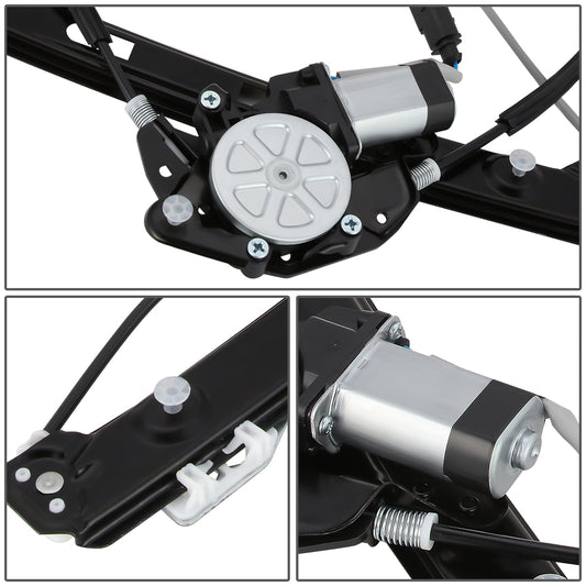 REGULADOR DE VENTANA WINDOW MOTORS & REGULATORS - METALLIC - 99-00 BMW 323I/01-05 BMW 325I/01-05 BMW 325XI/99-00 BMW 328I/01-05 BMW 330I/01-05 BMW 330XI - FITS 4-DOOR SEDAN / WAGON MODELS ONLY - METALLIC - BARE STEEL/PLASTIC