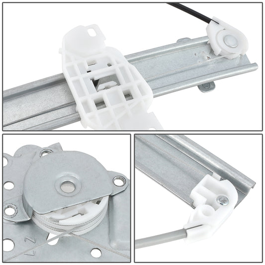 REGULADOR DE VENTANA WINDOW MOTORS & REGULATORS - METALLIC - 96-00 HYUNDAI ELANTRA - METALLIC - BARE STEEL/PLASTIC