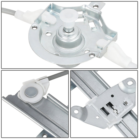 REGULADOR DE VENTANA WINDOW MOTORS & REGULATORS - METALLIC - 87-90 NISSAN SENTRA SEDAN / WAGON/ 87-90 NISSAN TSURU - METALLIC - BARE STEEL/PLASTIC