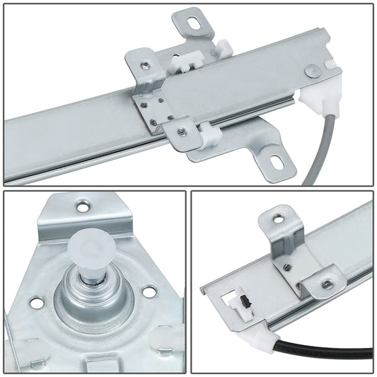 REGULADOR DE VENTANA WINDOW MOTORS & REGULATORS - METALLIC - 86-90 NISSAN SENTRA SEDAN / WAGON /86-90 NISSAN TSURU - METALLIC - BARE STEEL/PLASTIC