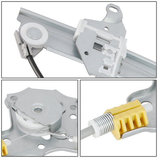 REGULADOR DE VENTANA WINDOW MOTORS & REGULATORS - METALLIC - 91-94 NISSAN SENTRA/94-12 NISSAN TSURU - METALLIC - BARE STEEL/PLASTIC