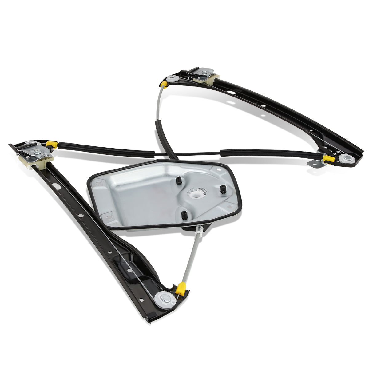 REGULADOR DE VENTANA WINDOW MOTORS & REGULATORS - METALLIC - 07-10 VOLKSWAGEN GOLF CITY/07-09 VOLKSWAGEN GTI/06-09 VOLKSWAGEN RABBIT - FITS 4-DOOR MODELS ONLY - METALLIC - BARE STEEL/PLASTIC