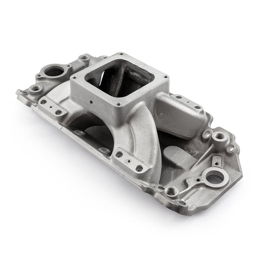 Chevy BBC 454 Rect Port Dominator w/Inj Ports High Rise Intake Manifold Satin