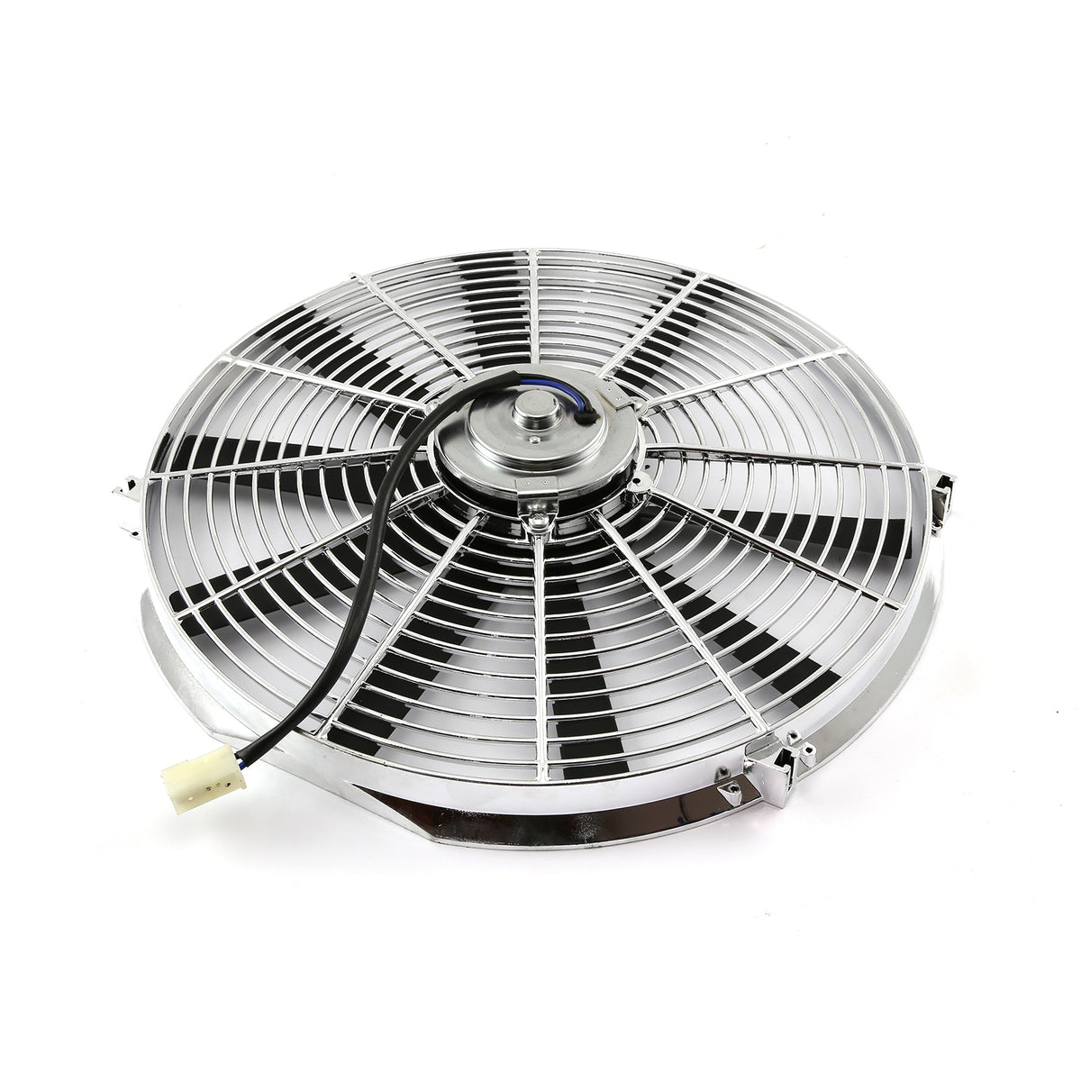 16" Reversable 12V Radiator Electric Thermo Fan Chrome