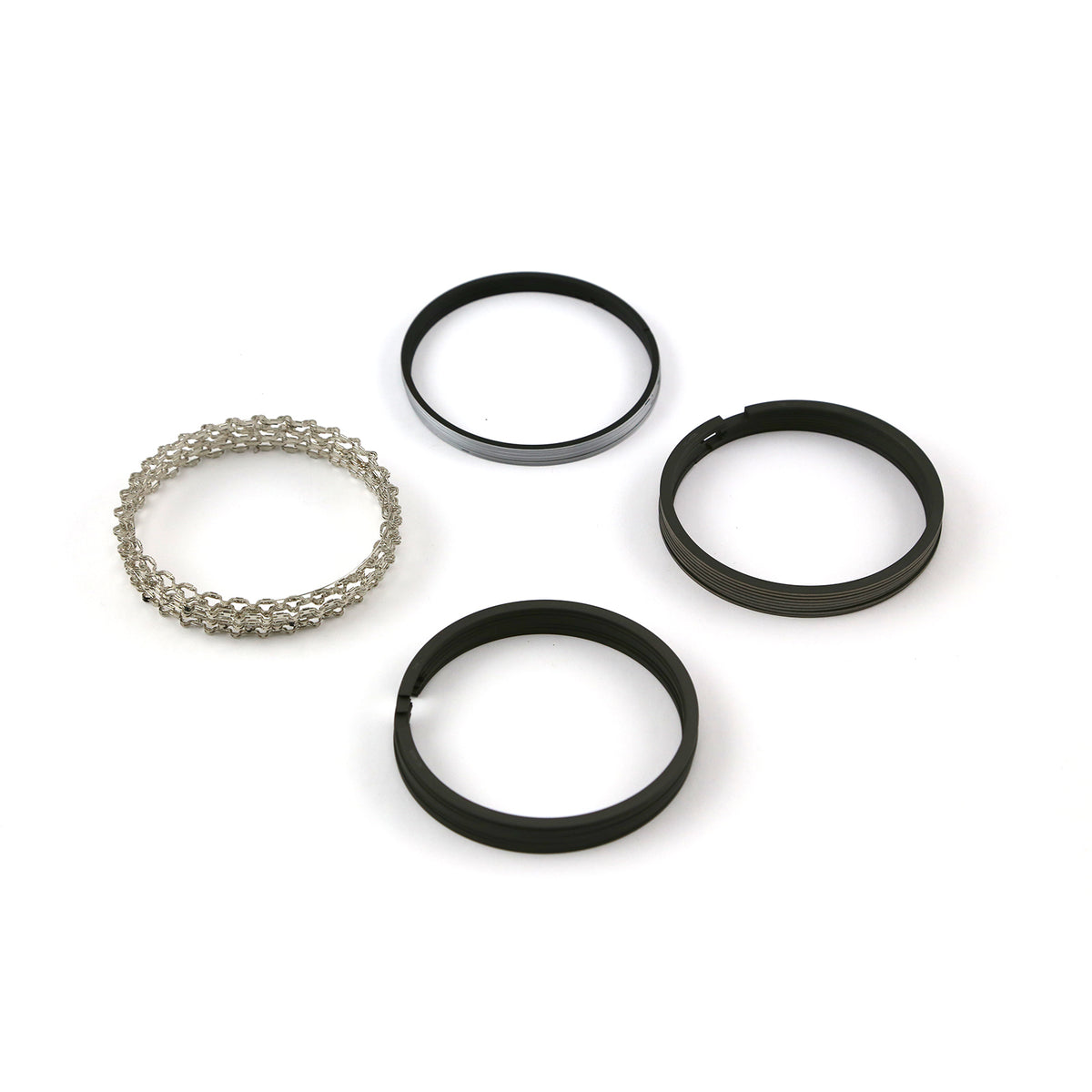 4.040" Bore - 1/16 - 1/16 - 1/8 Plasma Moly Piston Ring Set - Zero Gap