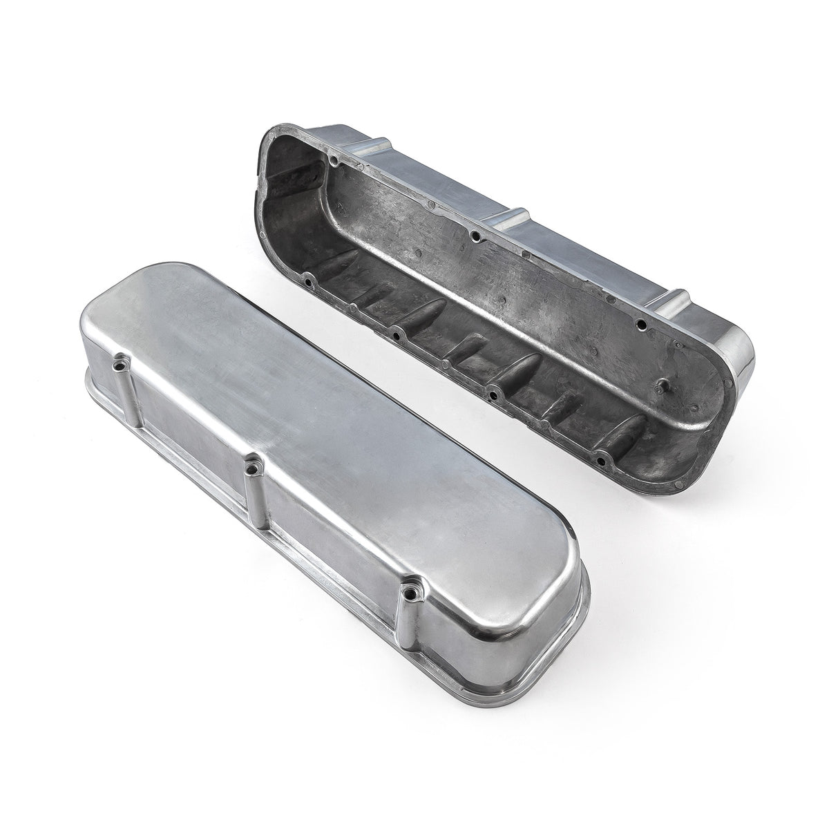 Chevy BBC 454 Aluminum Plain Valve Cover - Tall w/o Hole