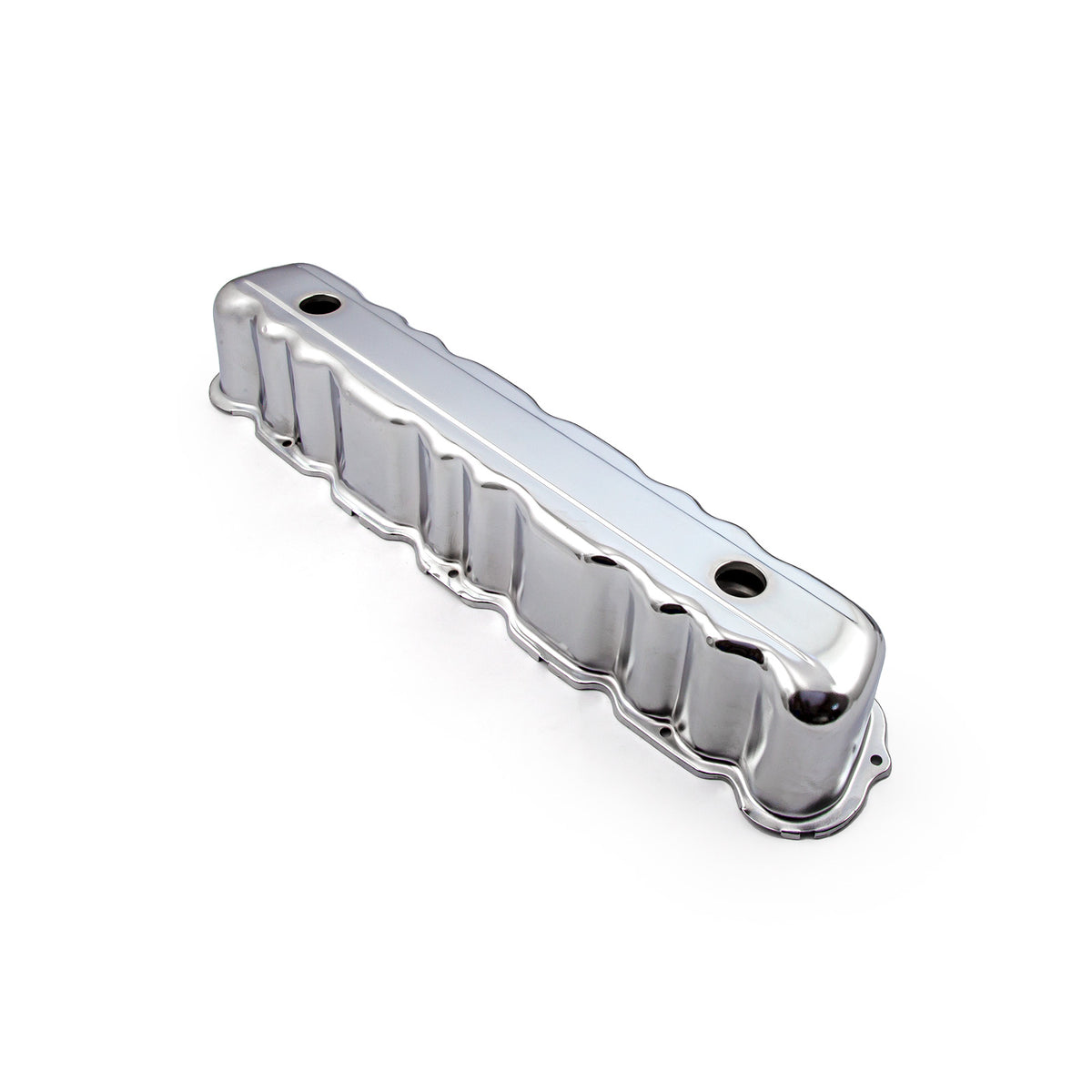 Ford 144 170 200 250 L6 1960-80 Chrome Steel Valve Cover w/2x Baffled Holes