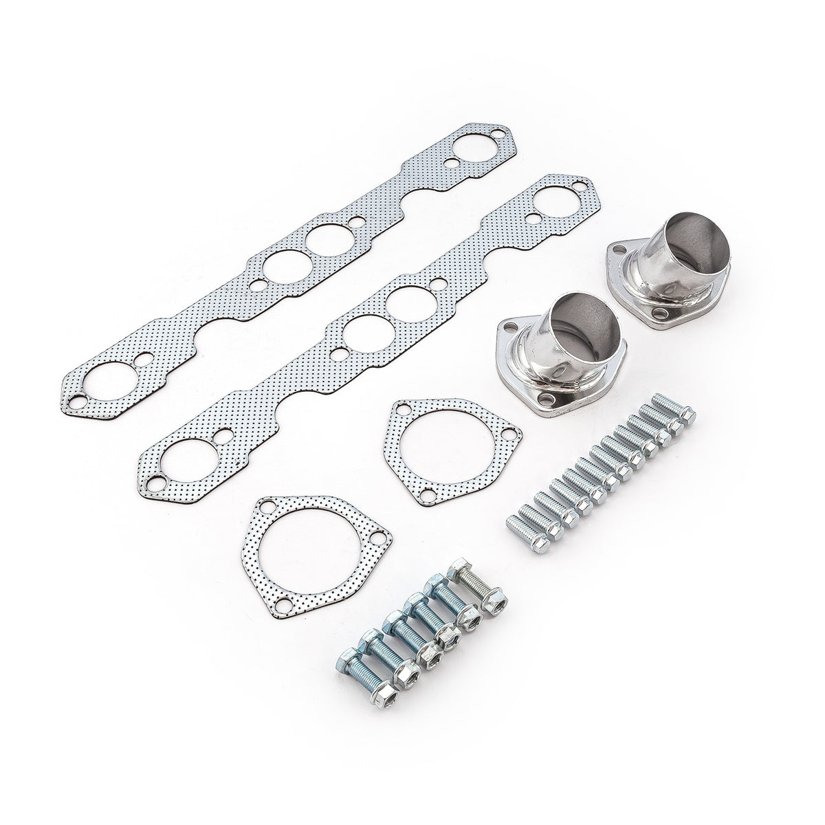 Chevy SBC 350 1955-57 Tri-5 Shorty Ceramic Headers Straight Plug Heads