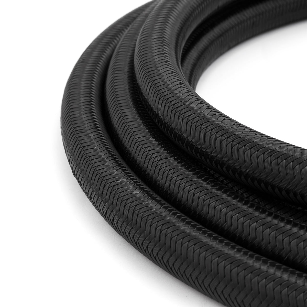 -10 AN 9/16" Black Nylon Fuel Oil Braided Hose Line - 4m / 13ft