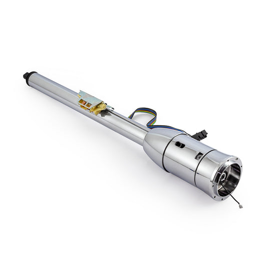 32" Floor Shift Tilt Steering Column With Ignition Keys & Steering Wheel Adapter