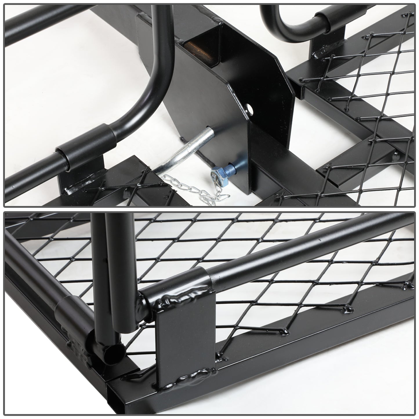 PORTAEQUIPAJE CARGO CARRIER - UNIVERSAL - 2" HITCH - 150X60X45CM - FOLD UP - POWDERCOATED - BLACK