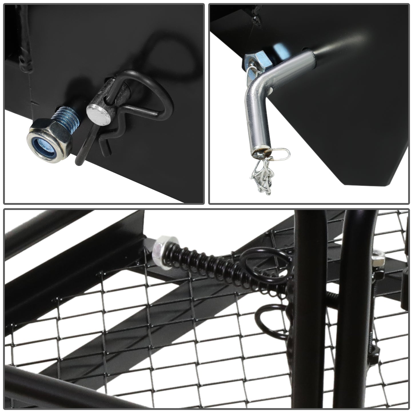 PORTAEQUIPAJE CARGO CARRIER - UNIVERSAL - 150X60X45CM - DUAL ARM FOLD UP - POWDERCOATED - BLACK