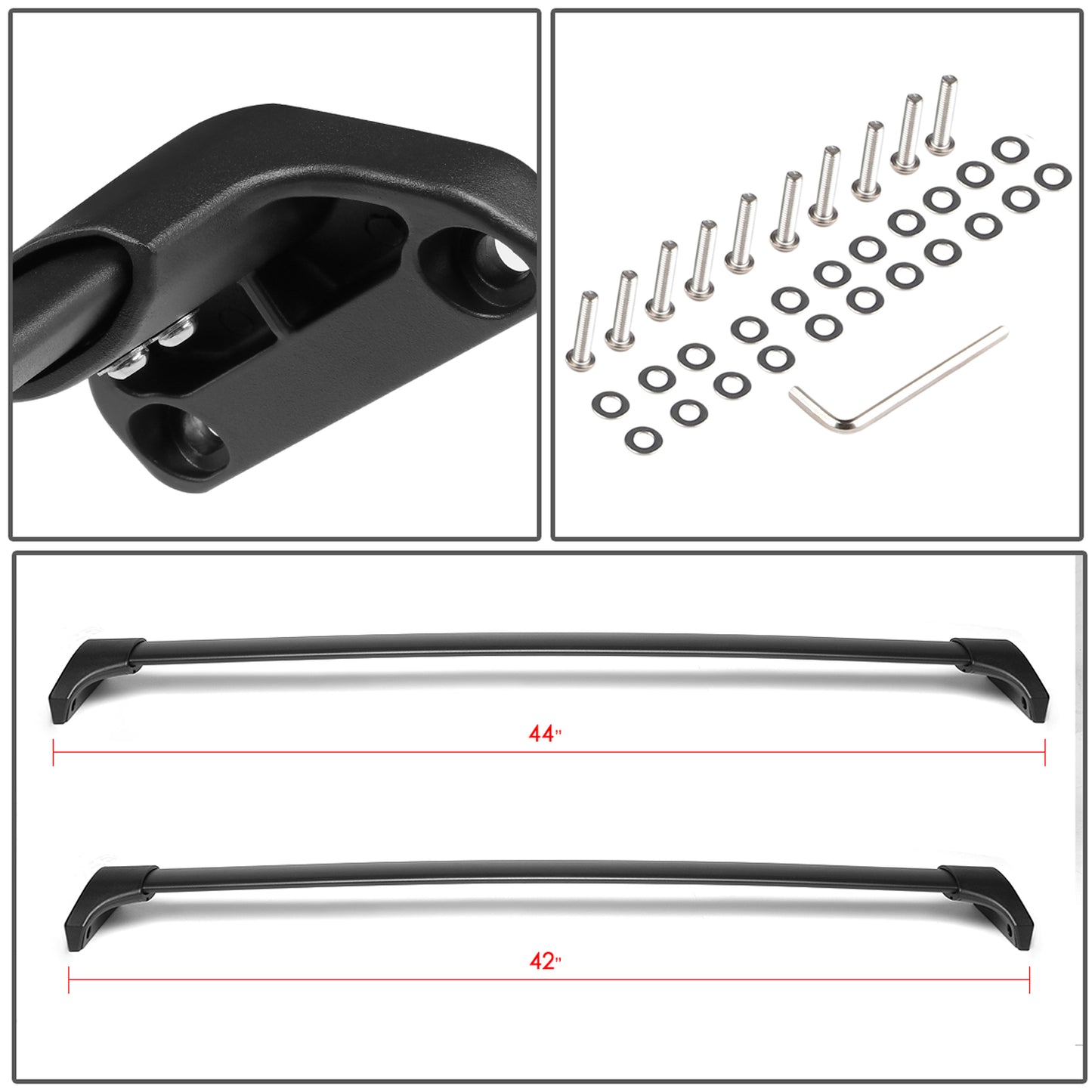 PORTAEQUIPAJE ROOF RACK CROSS BARS - ALUMINUM - 14-18 ACURA MDX - ONLY FITS WITH OEM ROOF RAILS