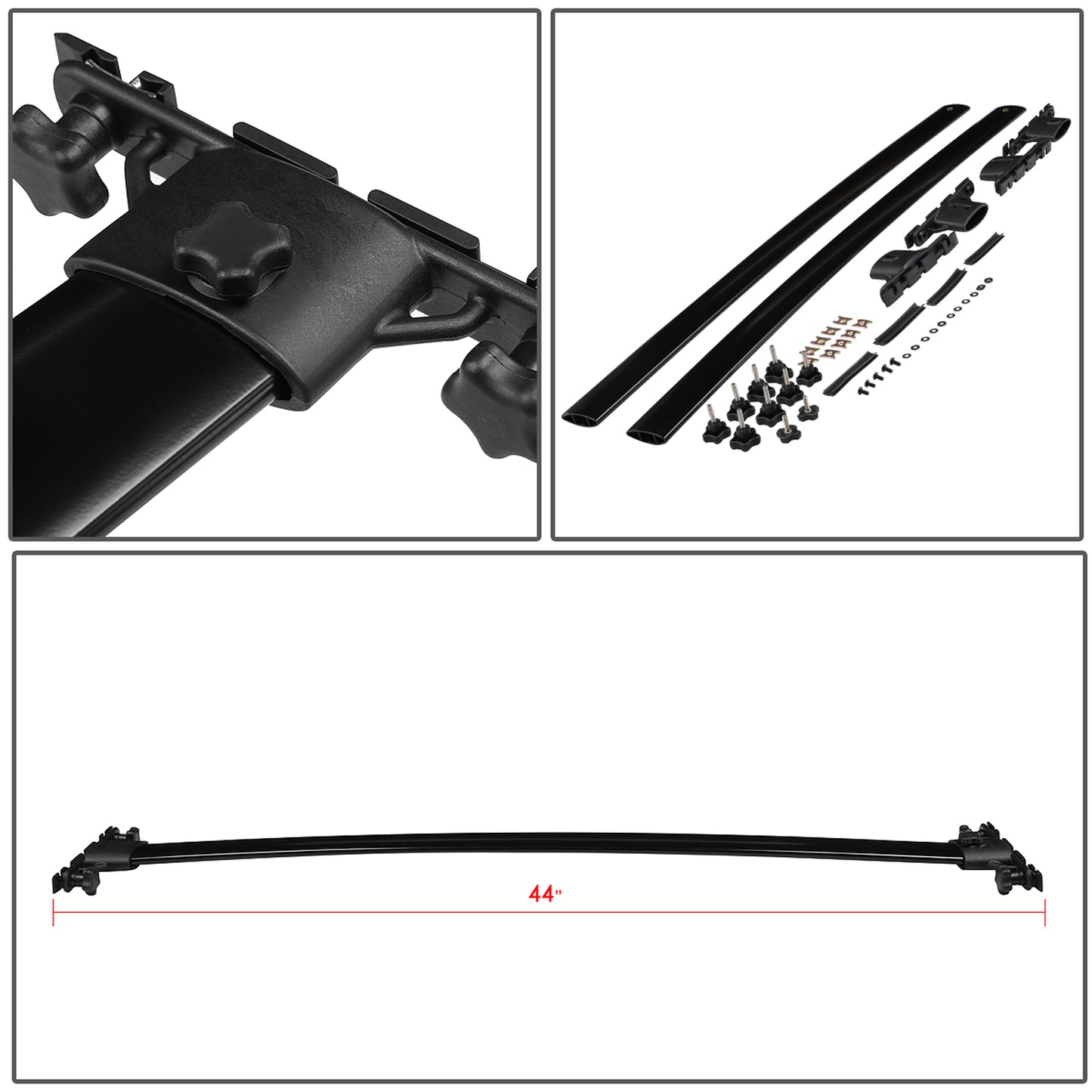 PORTAEQUIPAJE ROOF RACK CROSS BARS - ALUMINUM - 01-07 TOYOTA HIGHLANDER - ONLY FITS WITH OEM ROOF RAILS